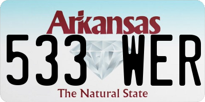 AR license plate 533WER