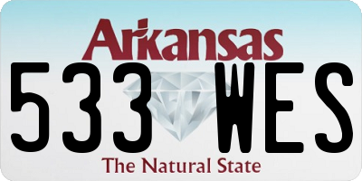 AR license plate 533WES