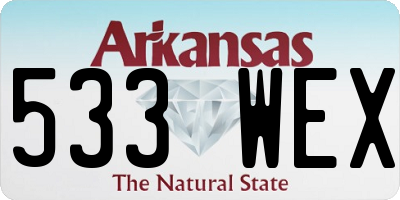 AR license plate 533WEX