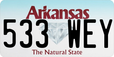 AR license plate 533WEY
