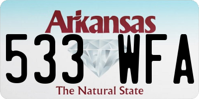 AR license plate 533WFA