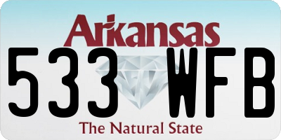 AR license plate 533WFB