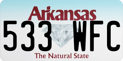AR license plate 533WFC