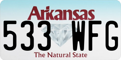 AR license plate 533WFG