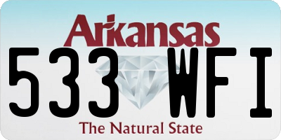 AR license plate 533WFI