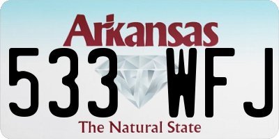 AR license plate 533WFJ