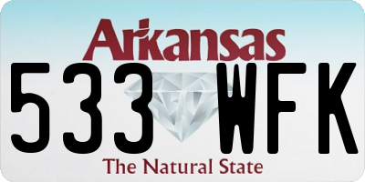 AR license plate 533WFK