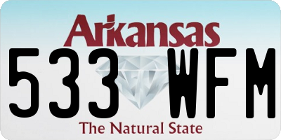 AR license plate 533WFM