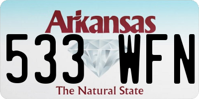 AR license plate 533WFN