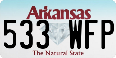 AR license plate 533WFP