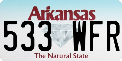 AR license plate 533WFR