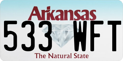AR license plate 533WFT