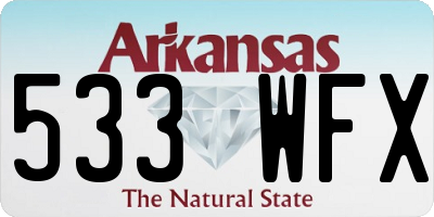 AR license plate 533WFX