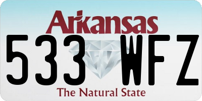 AR license plate 533WFZ