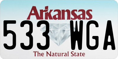 AR license plate 533WGA