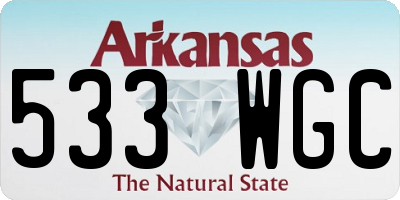AR license plate 533WGC