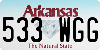 AR license plate 533WGG