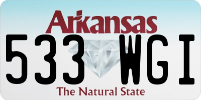 AR license plate 533WGI