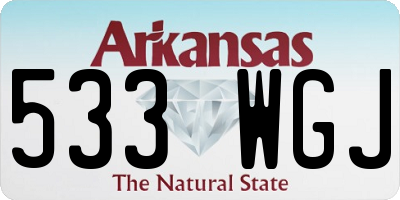 AR license plate 533WGJ