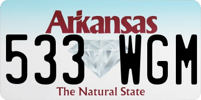 AR license plate 533WGM