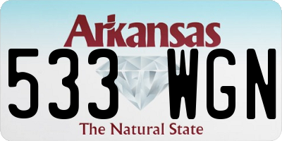 AR license plate 533WGN