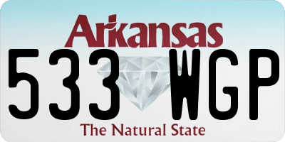 AR license plate 533WGP