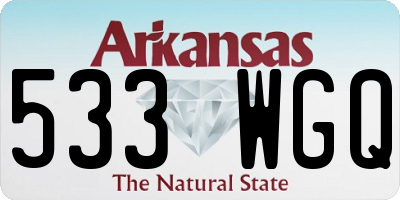 AR license plate 533WGQ