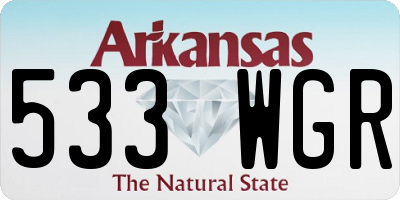 AR license plate 533WGR