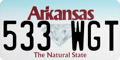 AR license plate 533WGT
