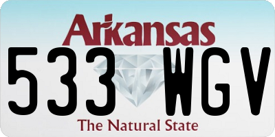 AR license plate 533WGV