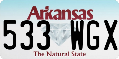 AR license plate 533WGX