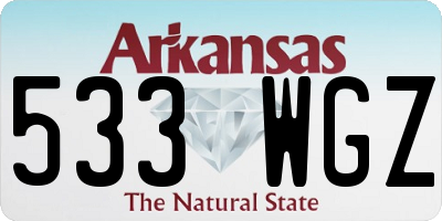 AR license plate 533WGZ