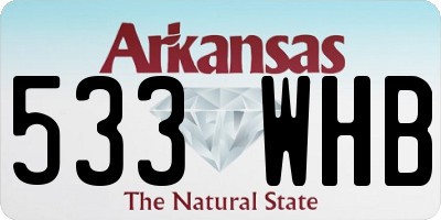 AR license plate 533WHB