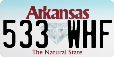 AR license plate 533WHF