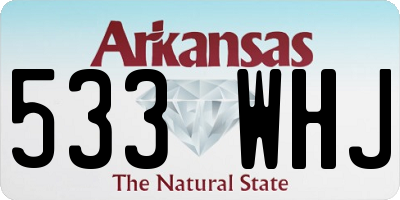 AR license plate 533WHJ