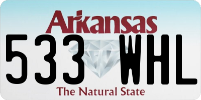 AR license plate 533WHL
