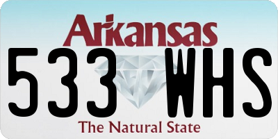 AR license plate 533WHS
