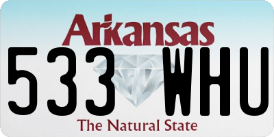 AR license plate 533WHU