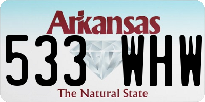 AR license plate 533WHW