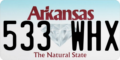 AR license plate 533WHX