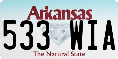 AR license plate 533WIA