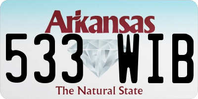 AR license plate 533WIB
