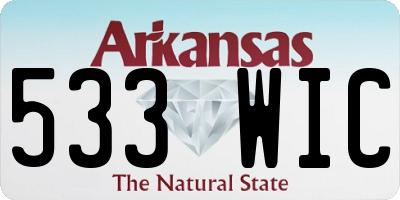 AR license plate 533WIC