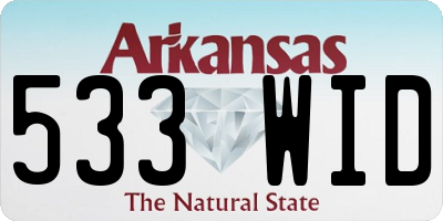 AR license plate 533WID