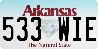 AR license plate 533WIE