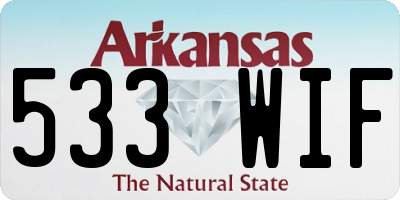 AR license plate 533WIF