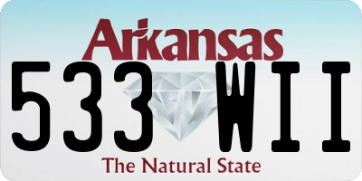 AR license plate 533WII