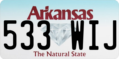 AR license plate 533WIJ
