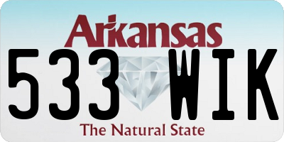 AR license plate 533WIK
