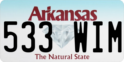 AR license plate 533WIM